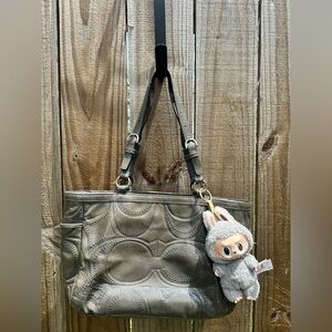 Gray Coach Tote Bag